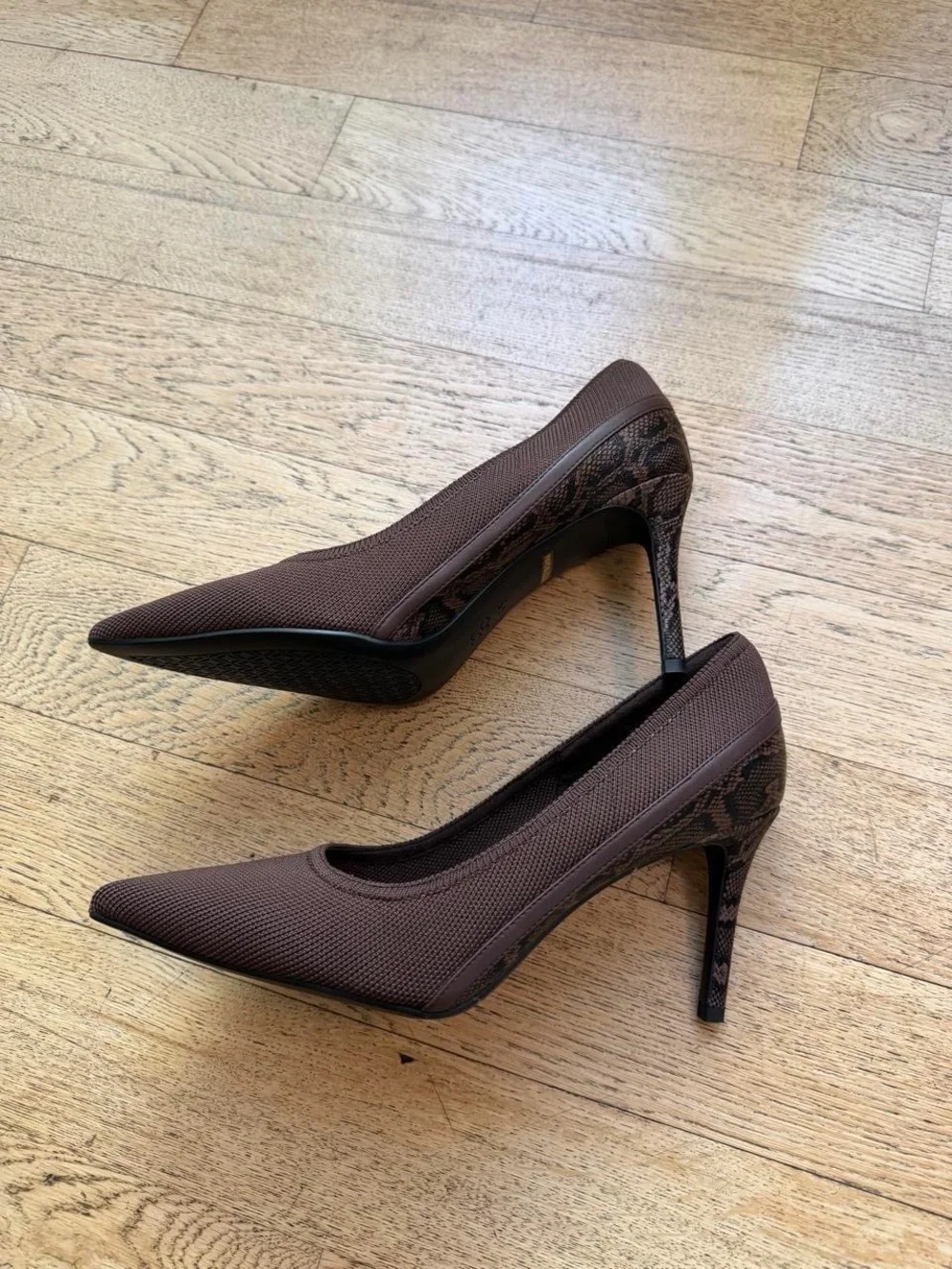 Women's Pointed Toe Brown High Heel Pumps